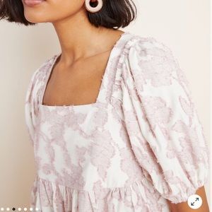 Maeve by Anthropologie Batia Textured Babydoll Top